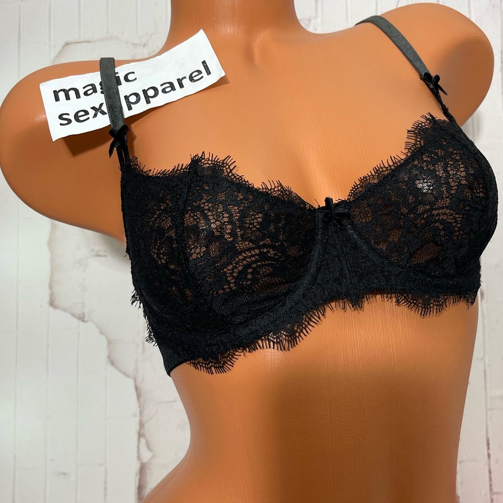 VS 34 36DD DREAM ANGELS VELVET WICKED UNLINED BRA LACE